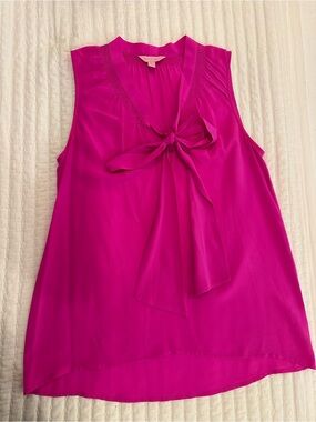 Lilly Pulitzer Sleeveless Tie-Neck Cami - Hot Pink